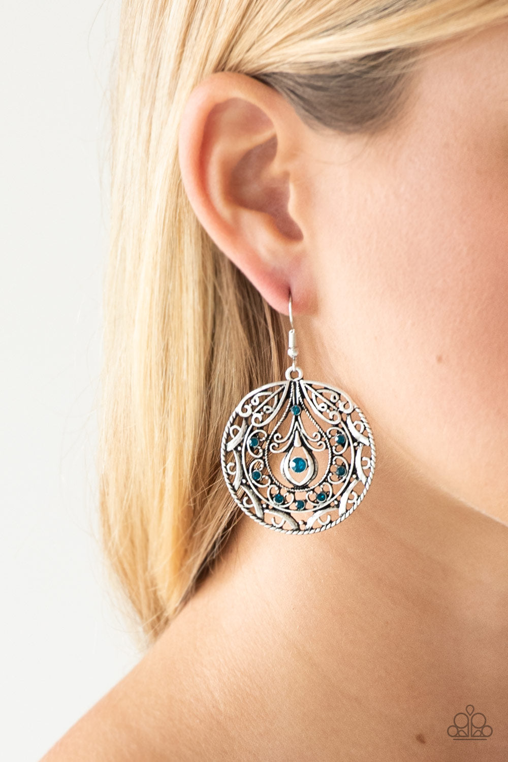 Paparazzi Choose To Sparkle Blue Fishhook Earrings