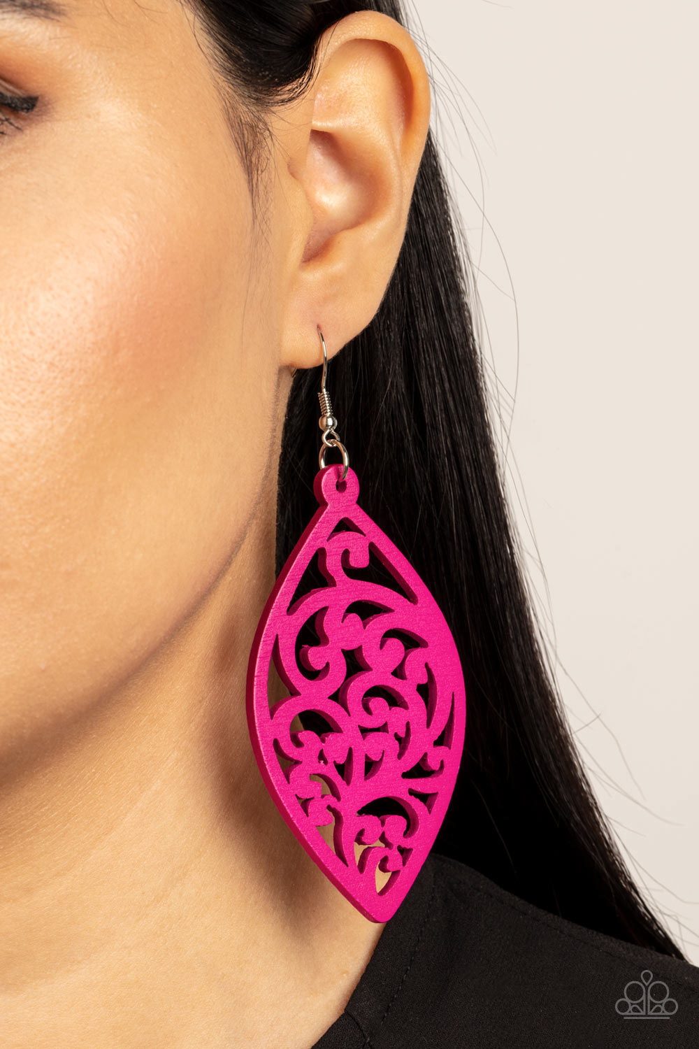 Paparazzi Coral Garden Pink Fishhook Earrings - P5SE-PKXX-109XX