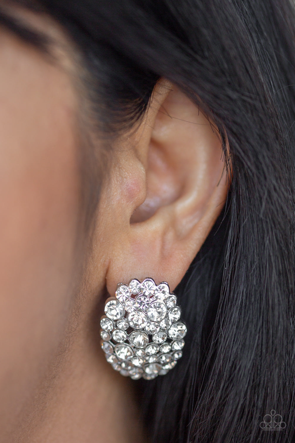 Paparazzi Daring Dazzle White Post Earrings