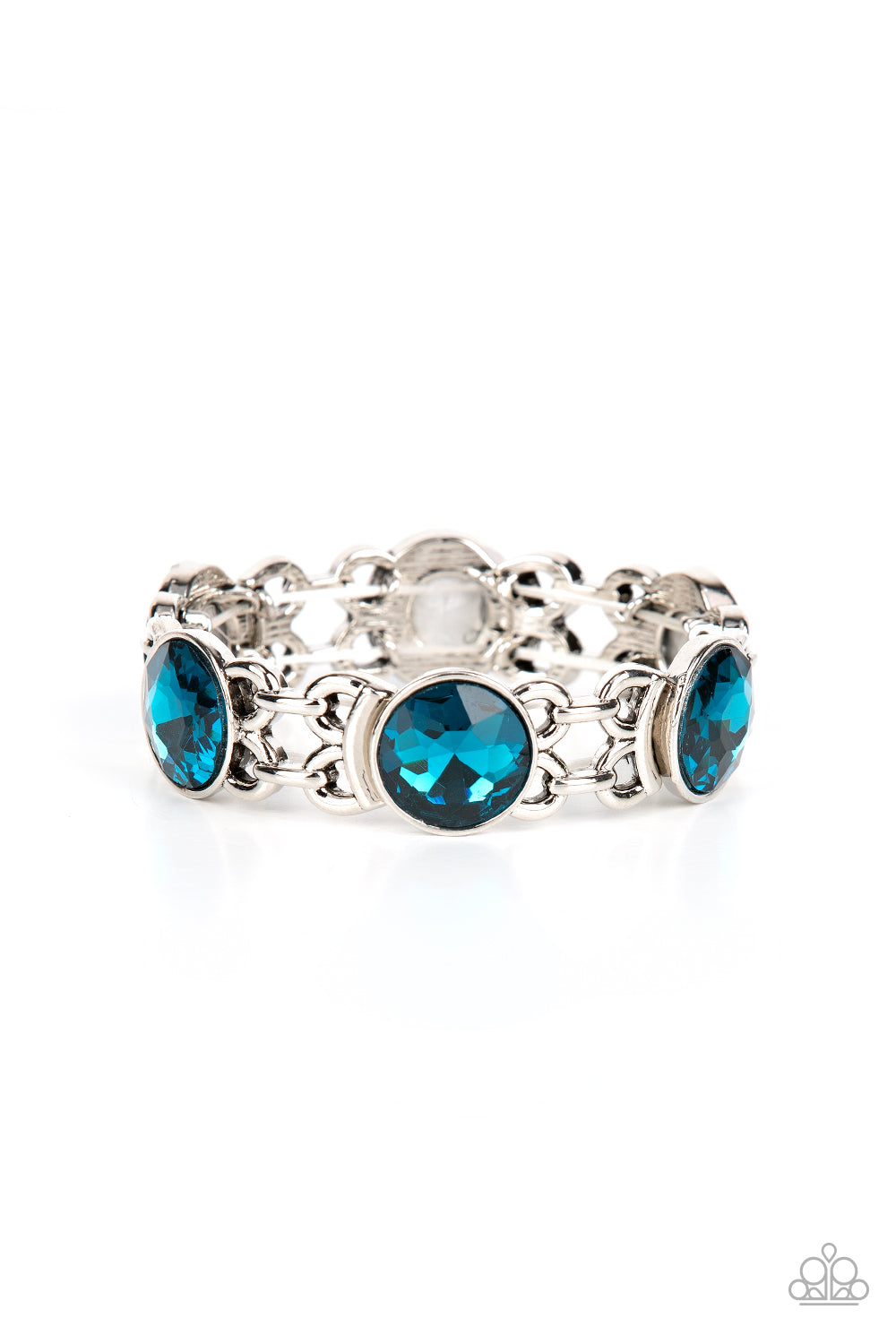 Paparazzi Devoted to Drama Blue Stretch Bracelet – Bling Me Baby