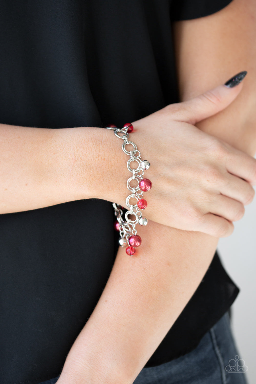 Paparazzi Fancy Fascination Red Clasp Bracelet
