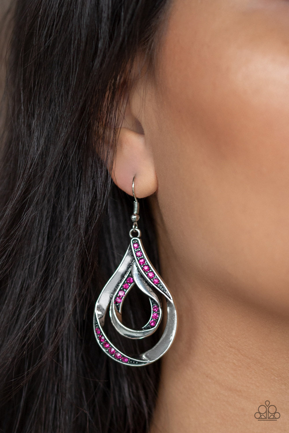 Paparazzi Flavor Of The Fleek Pink Fishhook Earrings - P5ED-PKXX-028XX