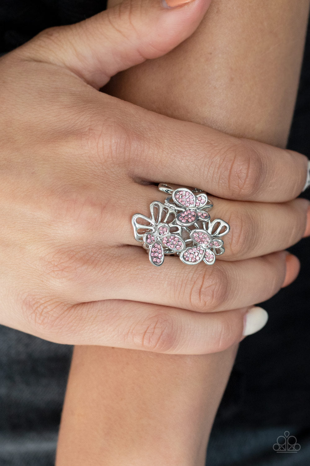 Paparazzi Flighty Flutter Pink Ring