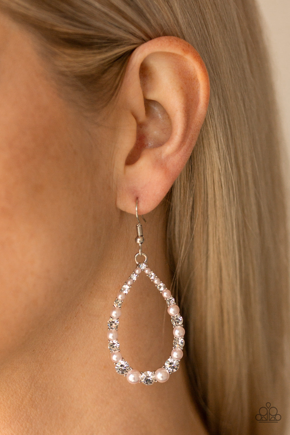 Paparazzi Gala Go-Getter Pink Fishhook Earrings