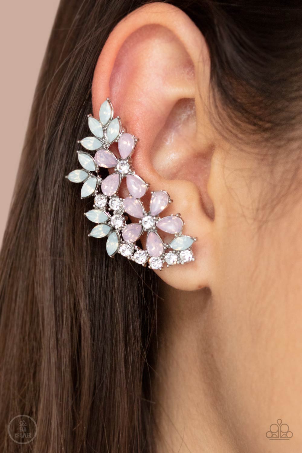 Paparazzi Garden Party Powerhouse Pink Ear Crawler Earrings