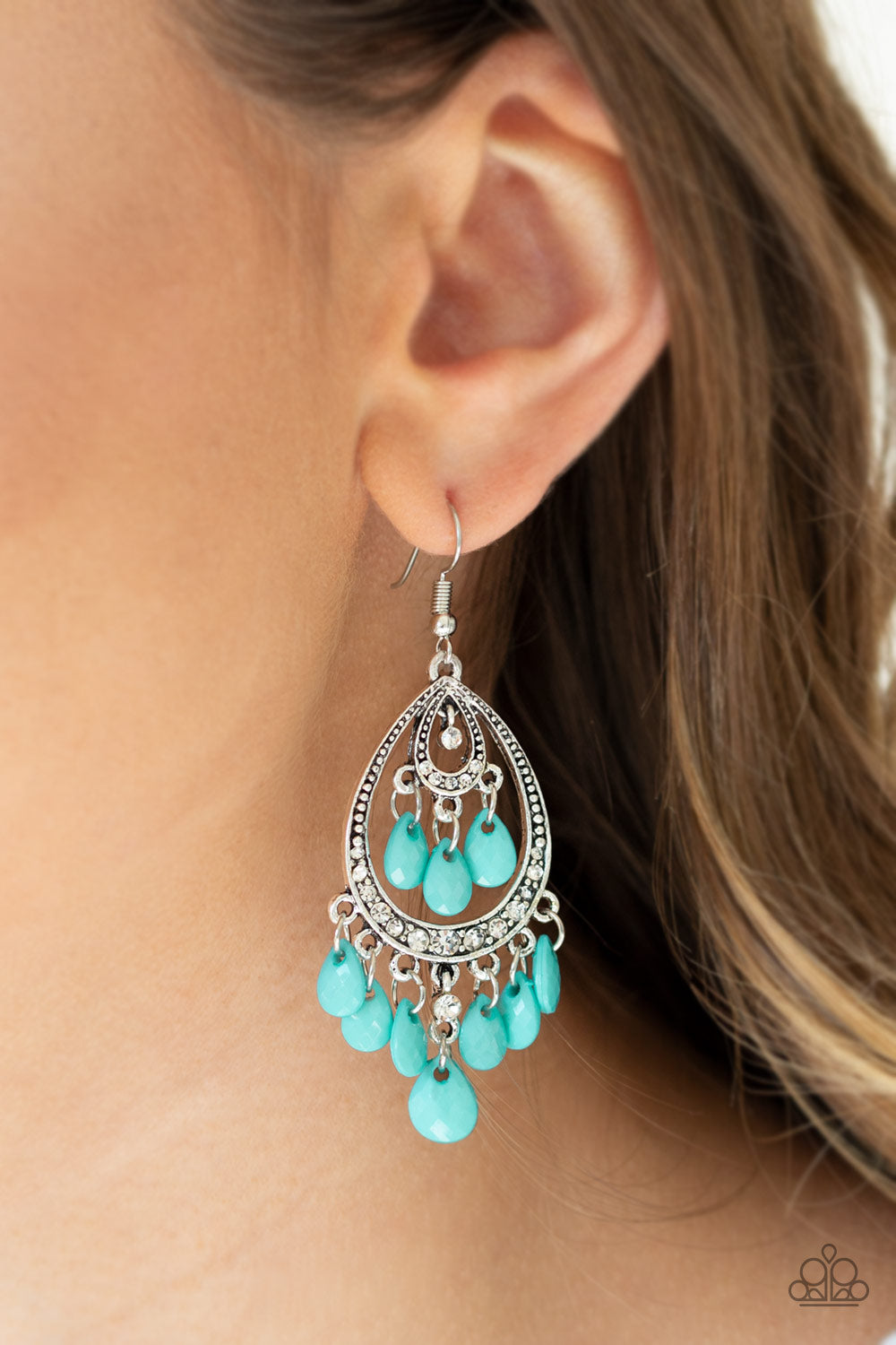 Paparazzi Gorgeously Genie Blue Fishhook Earrings