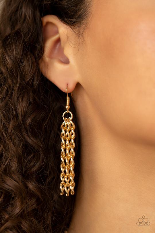 Paparazzi HAUTE-Blooded Yellow Short Necklace