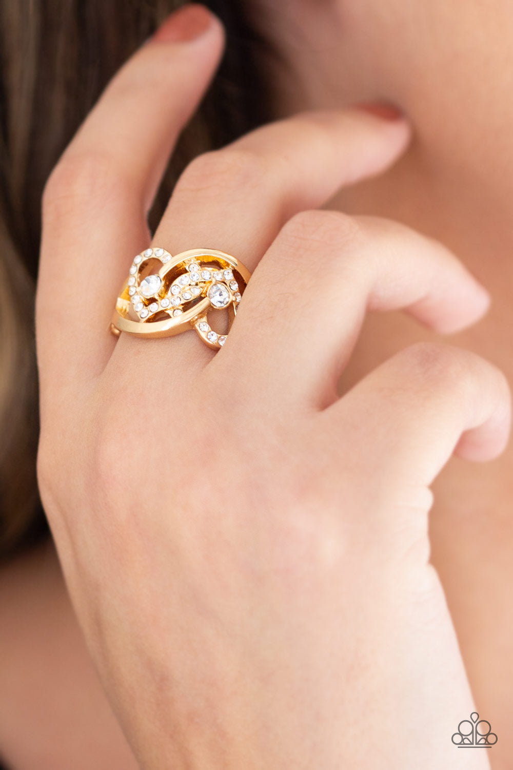 Paparazzi Have The World On A HEART-String Gold Ring