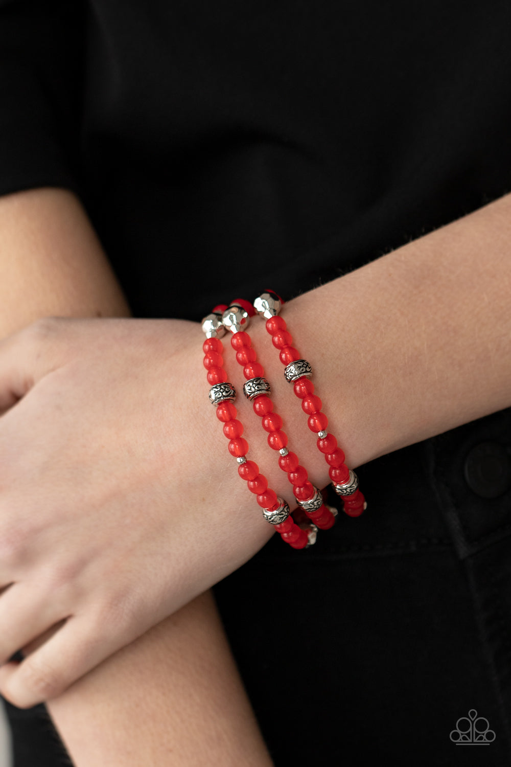 Paparazzi Here to STAYCATION Red Stretch Bracelet