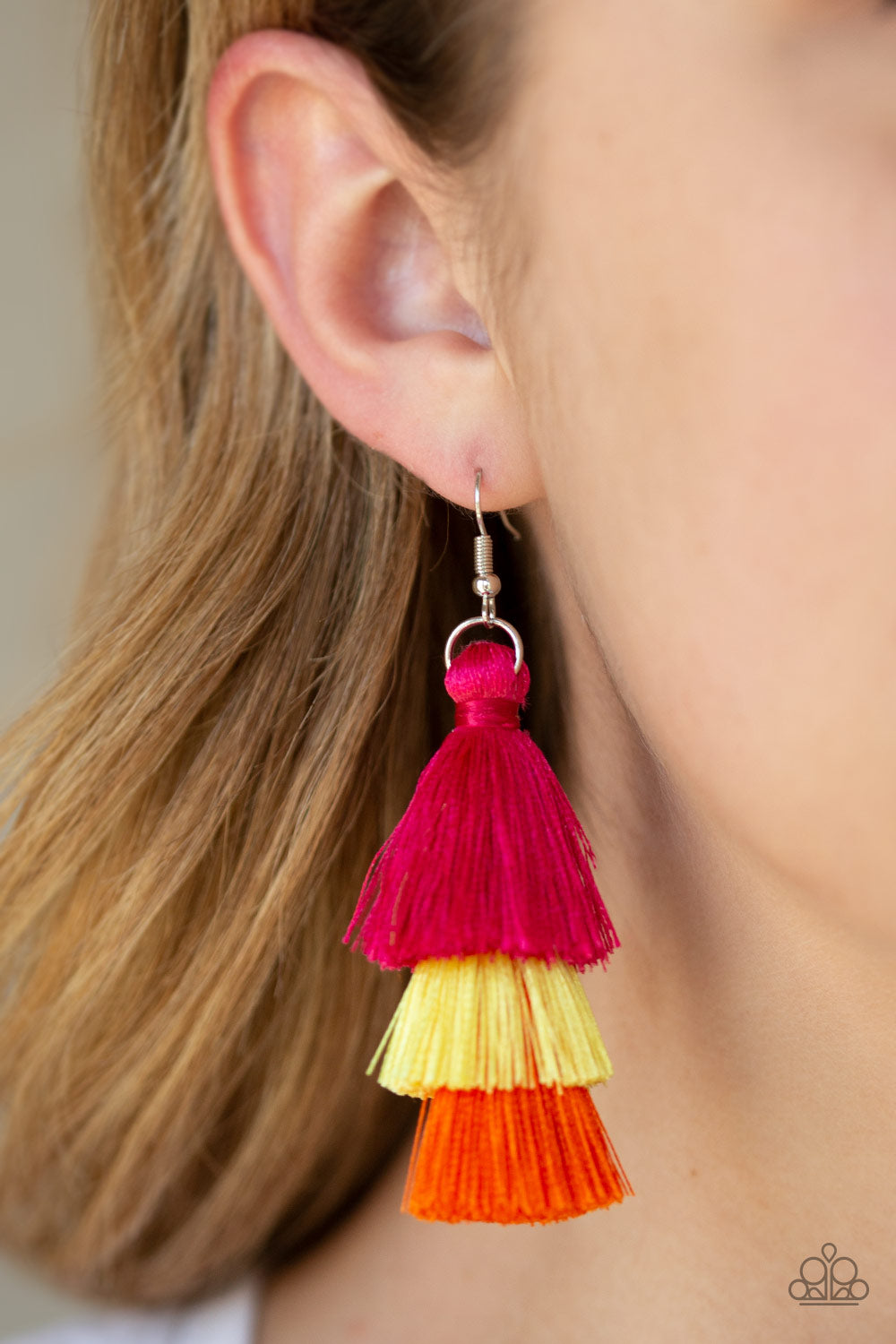 Paparazzi Hold On To Your Tassel! Multi Fishhook Earrings