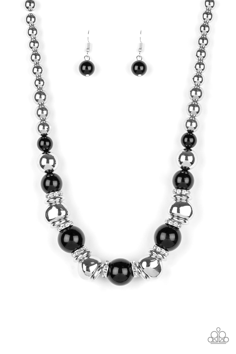 Paparazzi black deals bead necklace