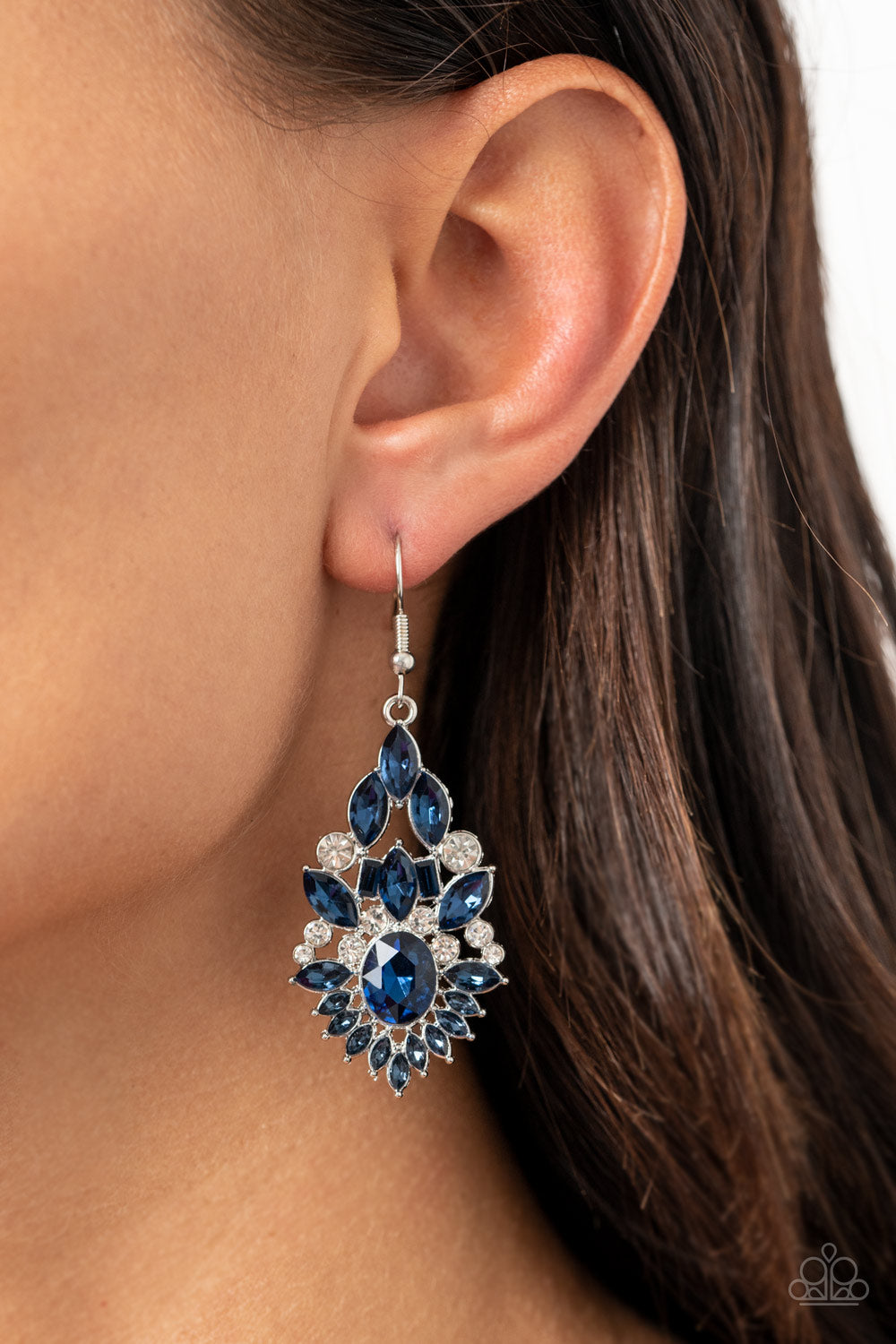 Paparazzi Ice Castle Couture Blue Fishhook Earrings - P5RE-BLXX-205XX
