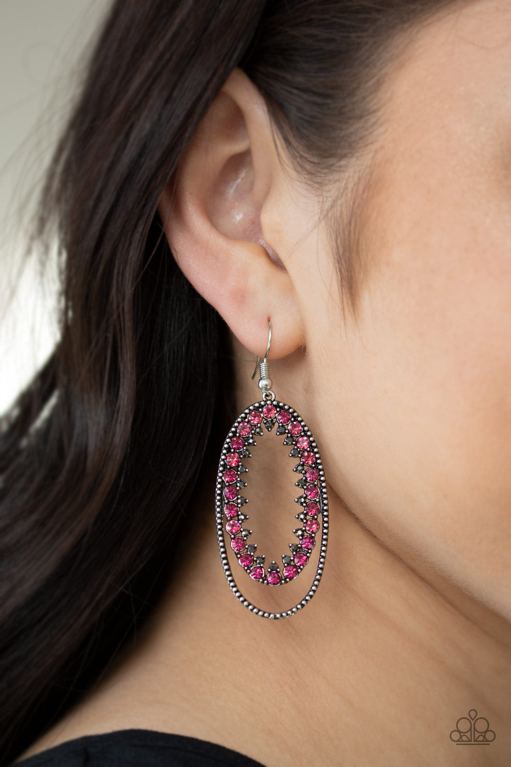 Paparazzi Marry Into Money Pink Fishhook Earrings