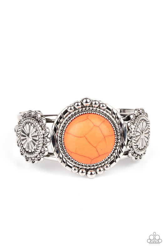 Paparazzi Mojave Motif Orange Cuff Bracelet