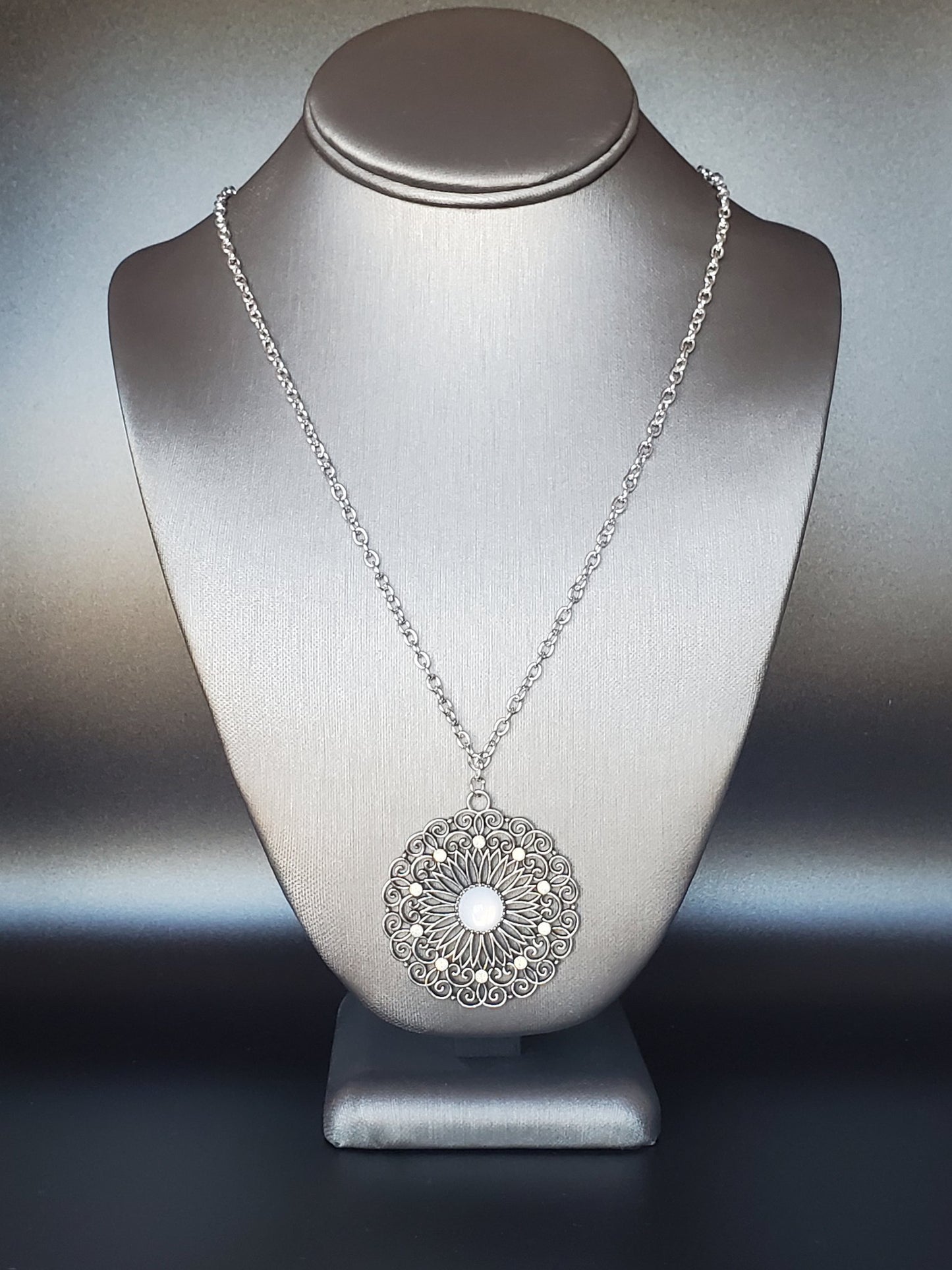 Paparazzi Opal Gardens White Long Necklace - Fashion Fix Exclusive March 2021