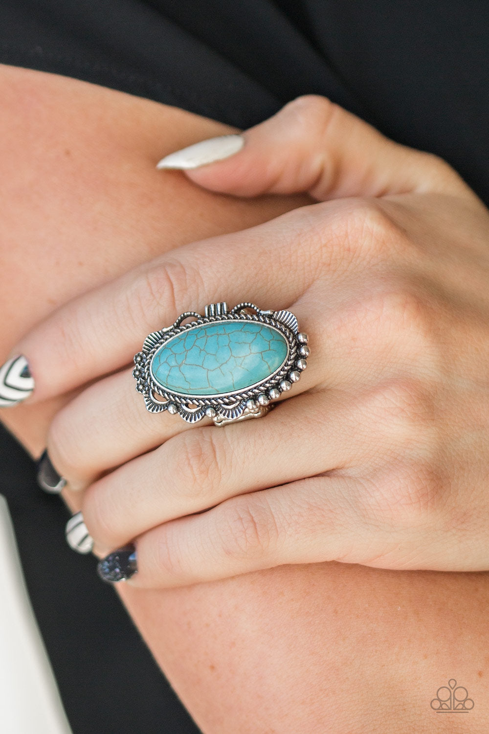 Paparazzi Open Range Blue Stone Ring