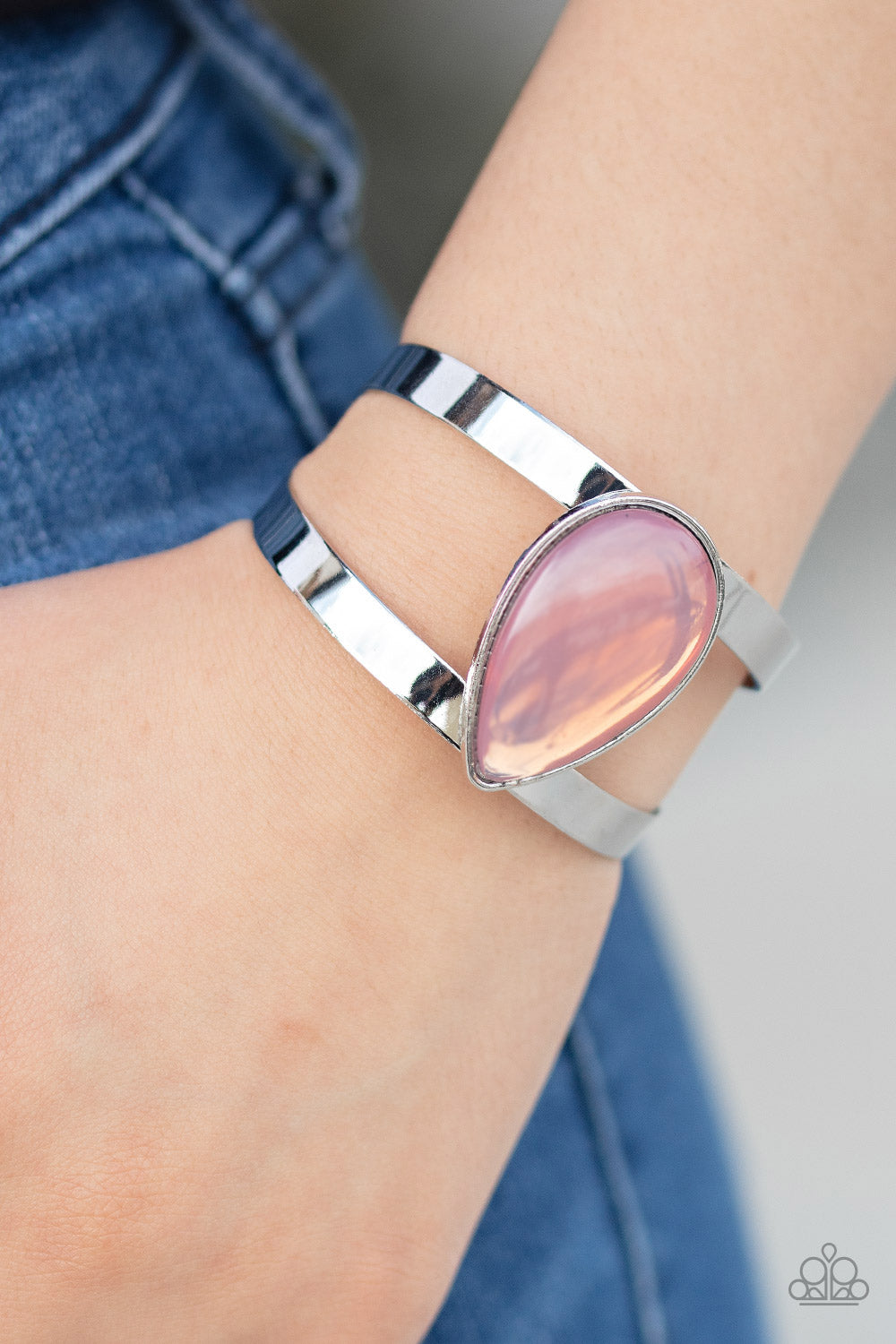 Paparazzi Optimal Opalescence Pink Cuff Bracelet