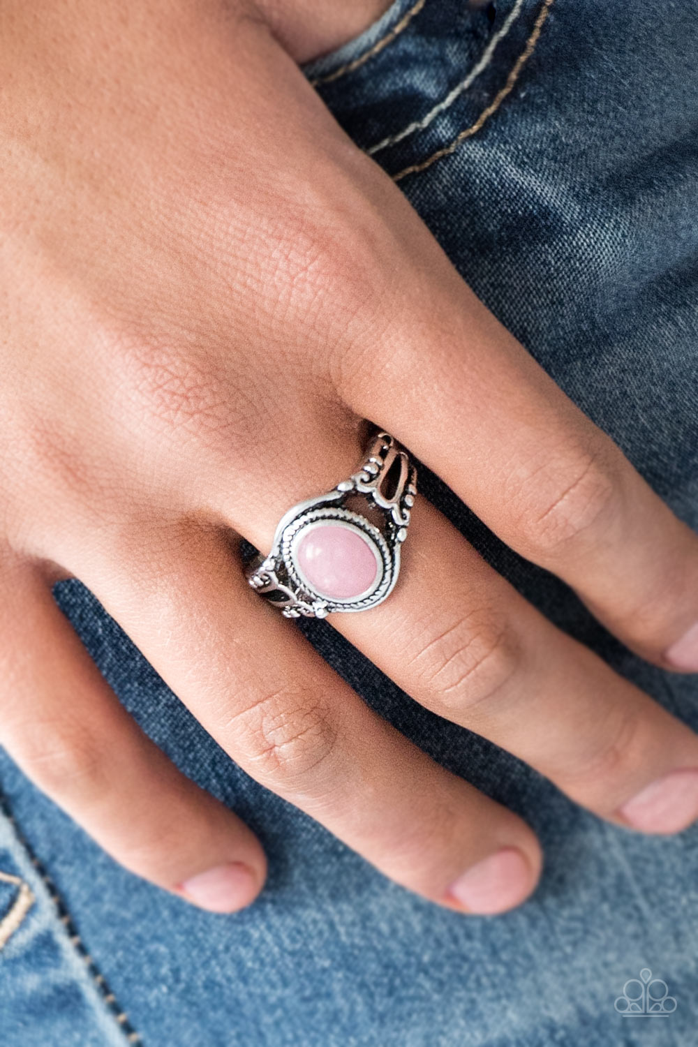 Paparazzi Peacefully Peaceful Pink Stone Ring