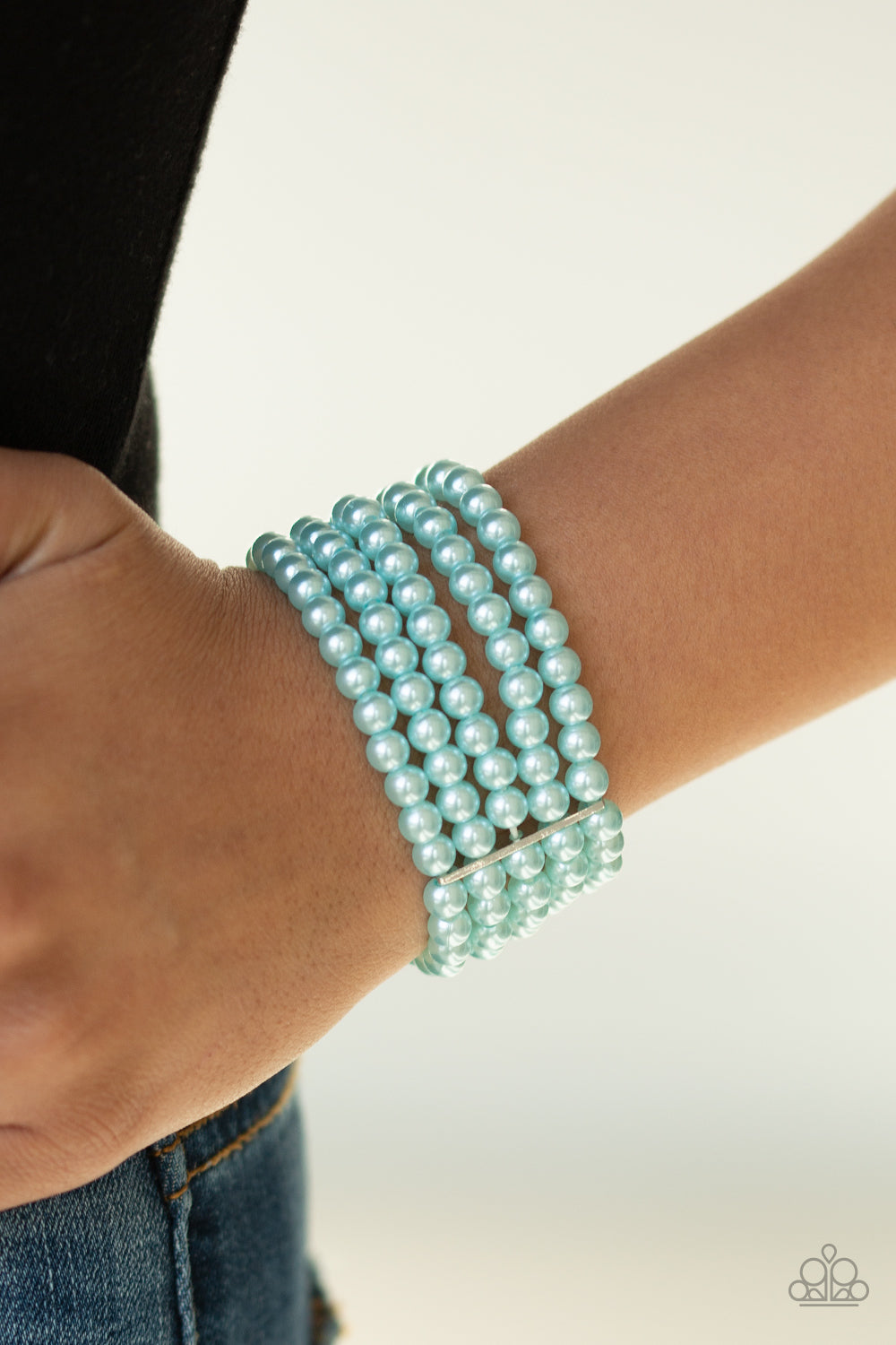 Paparazzi Pearl Bliss Blue Stretch Bracelet