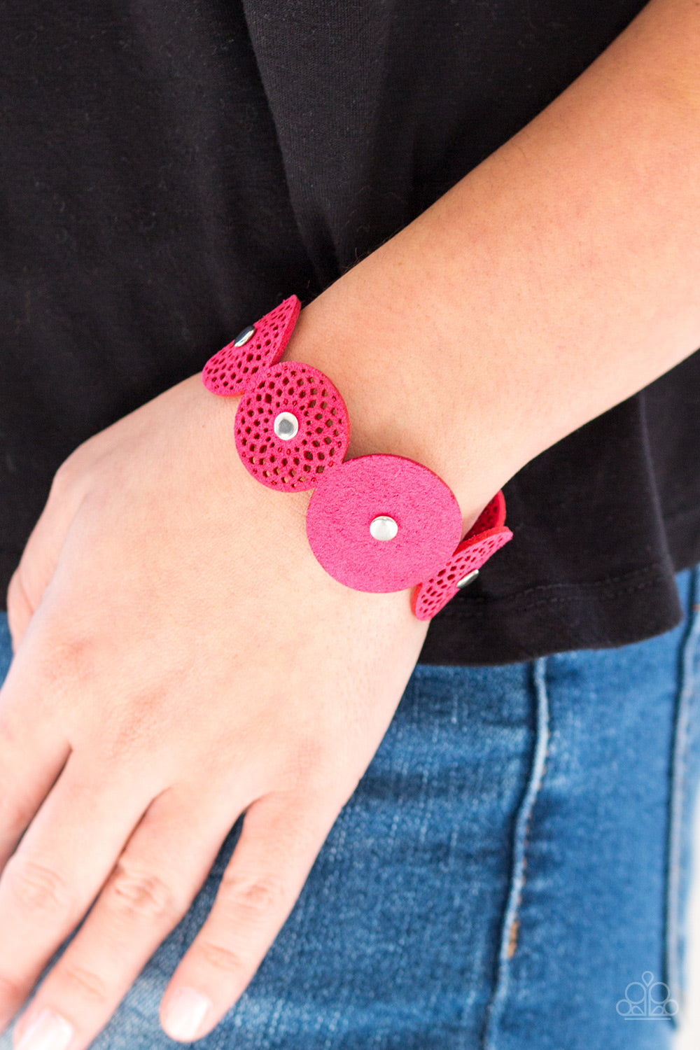 Paparazzi Poppin' Pop Star Pink Single Wrap Snap Bracelet