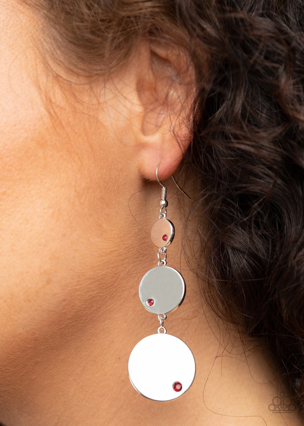 Paparazzi Poshly Polished Red Fishhook Earrings