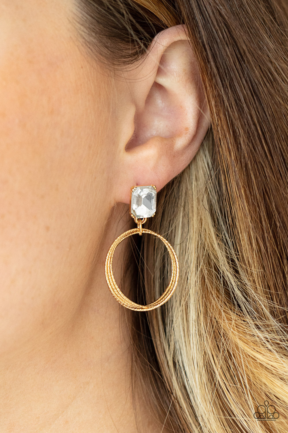 Paparazzi Prismatic Perfection Gold Post Earrings