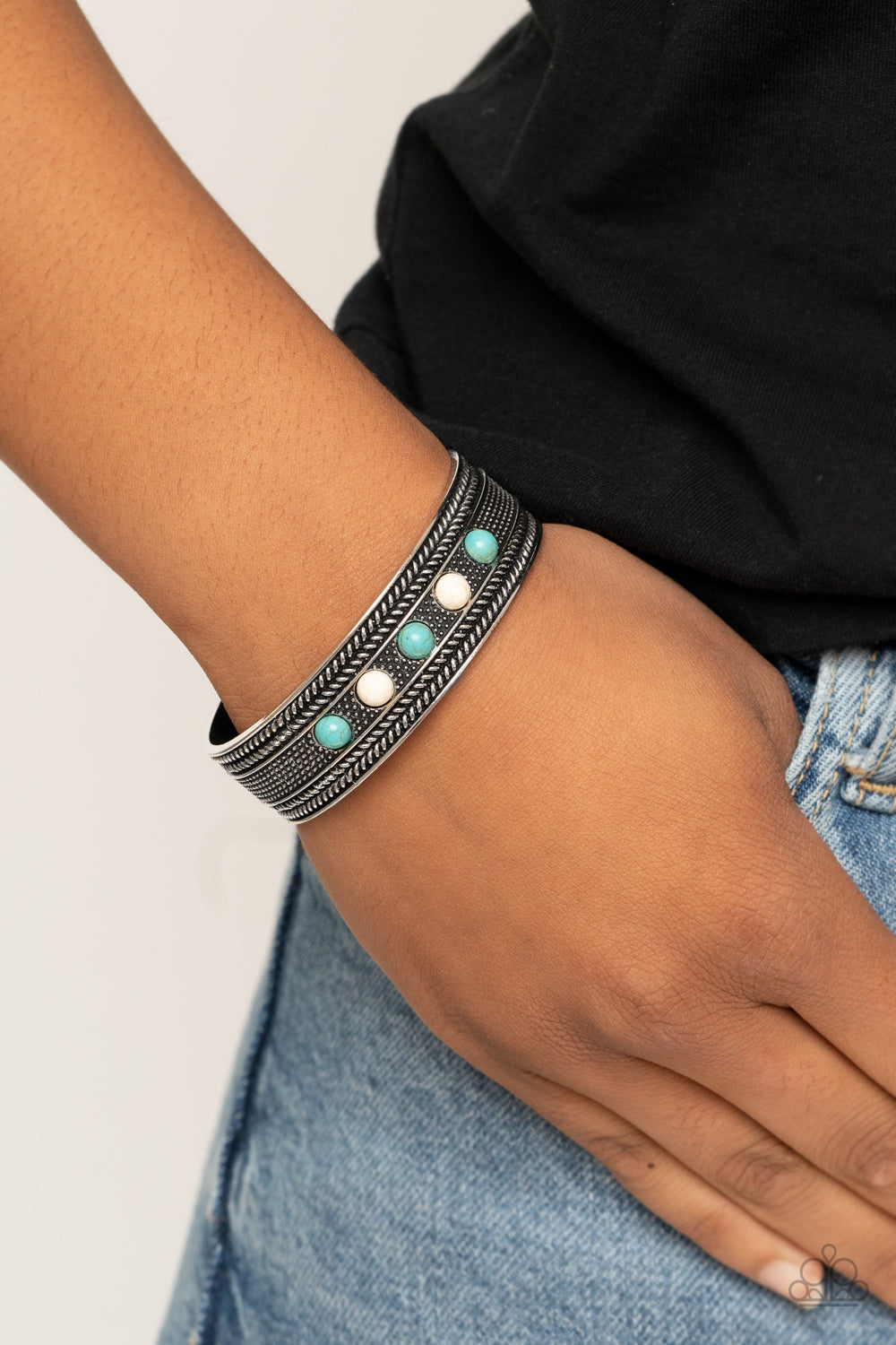 Paparazzi Quarry Quake Blue Cuff Bracelet