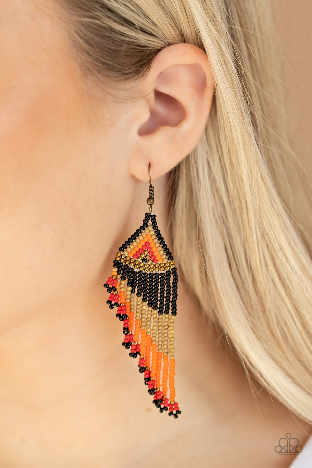 Paparazzi Rainbow Winds Black Seed Bead Fishhook Earrings