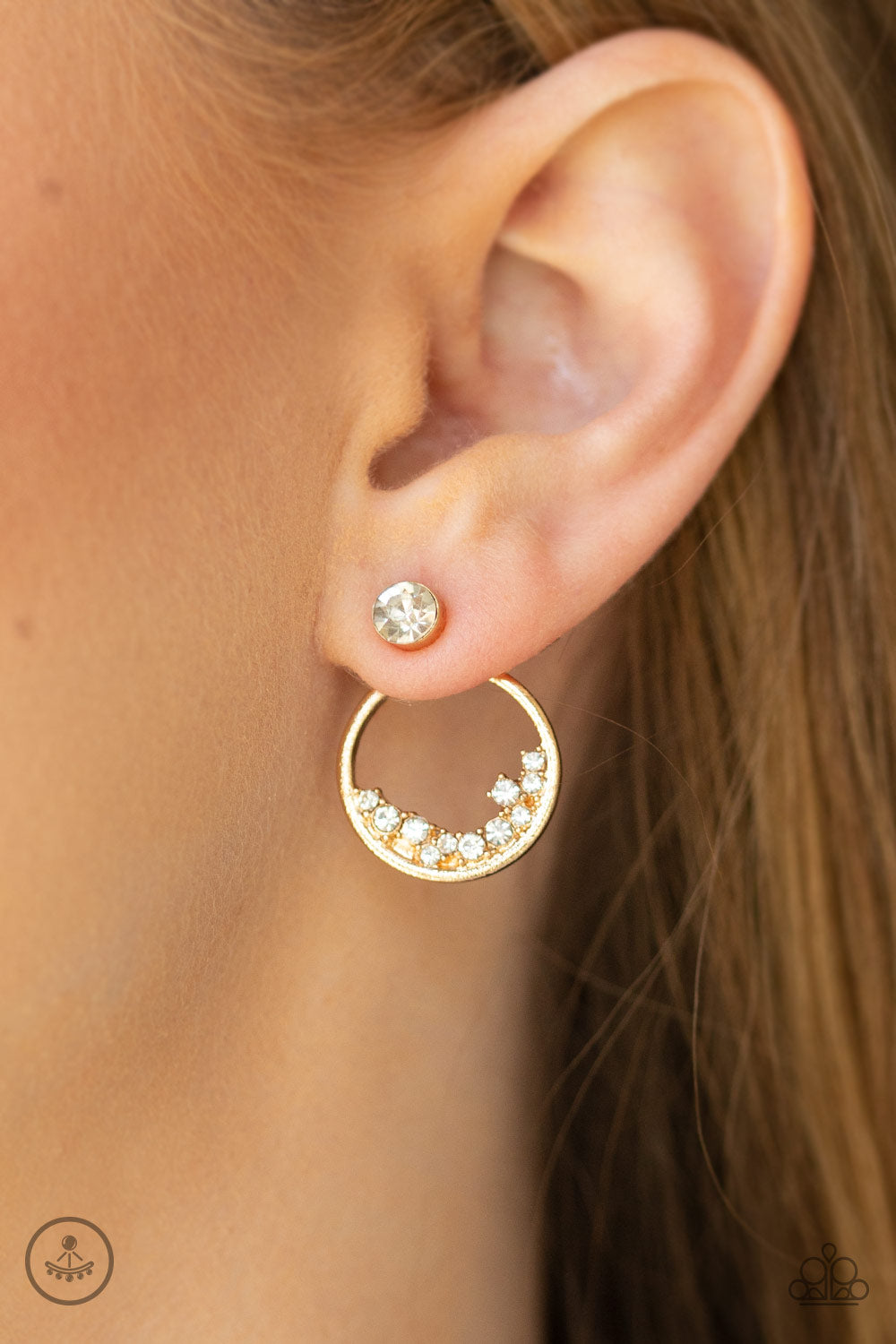 Paparazzi Rich Blitz Gold Jacket Post Earrings