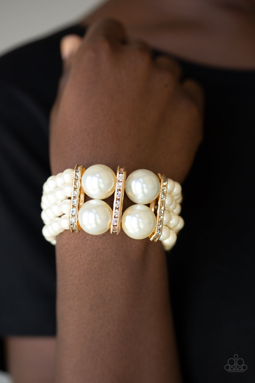 Paparazzi Romance Remix Gold Stretch Bracelet
