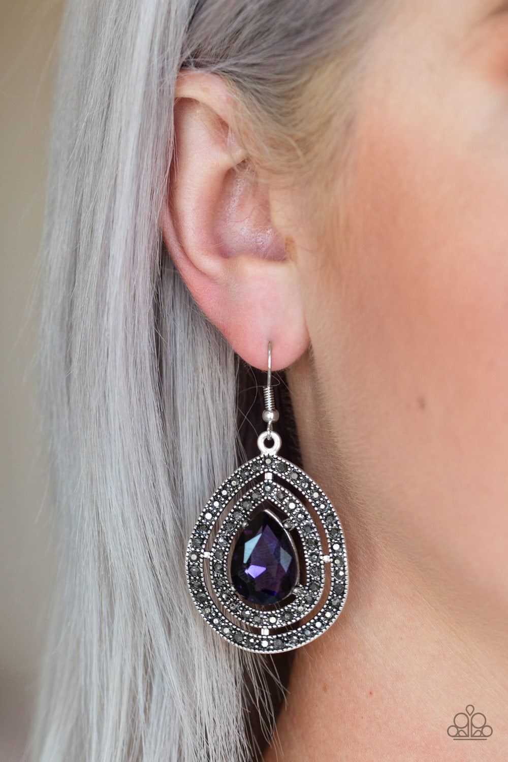 Paparazzi Royal Squad Purple Fishhook Earrings