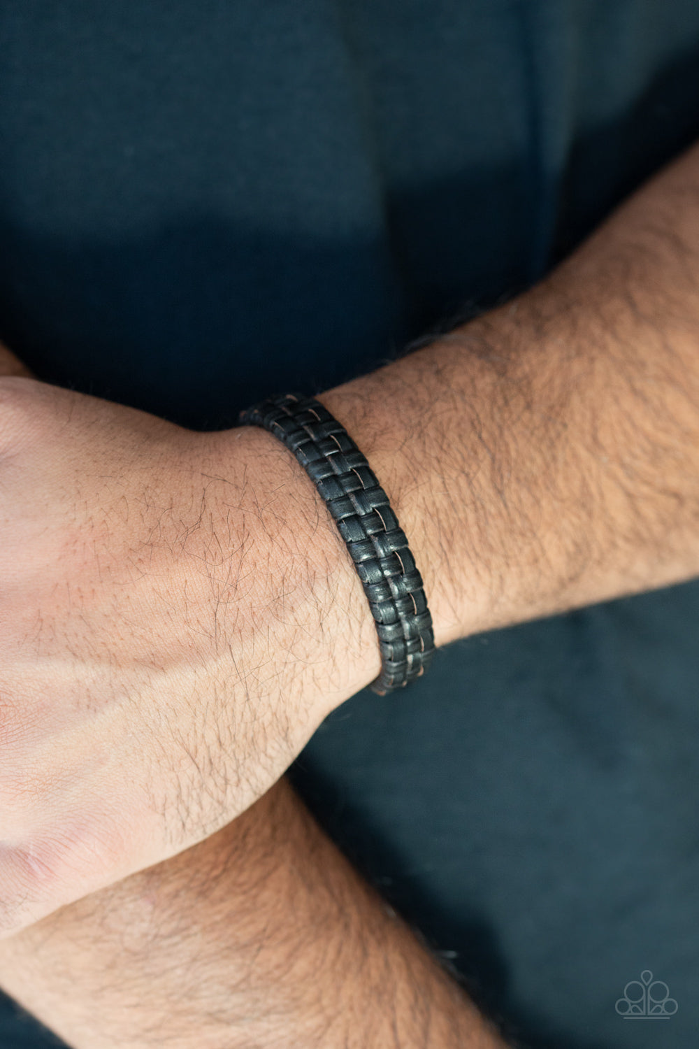 Paparazzi Rugged Pioneer Black Sliding Knot Bracelet