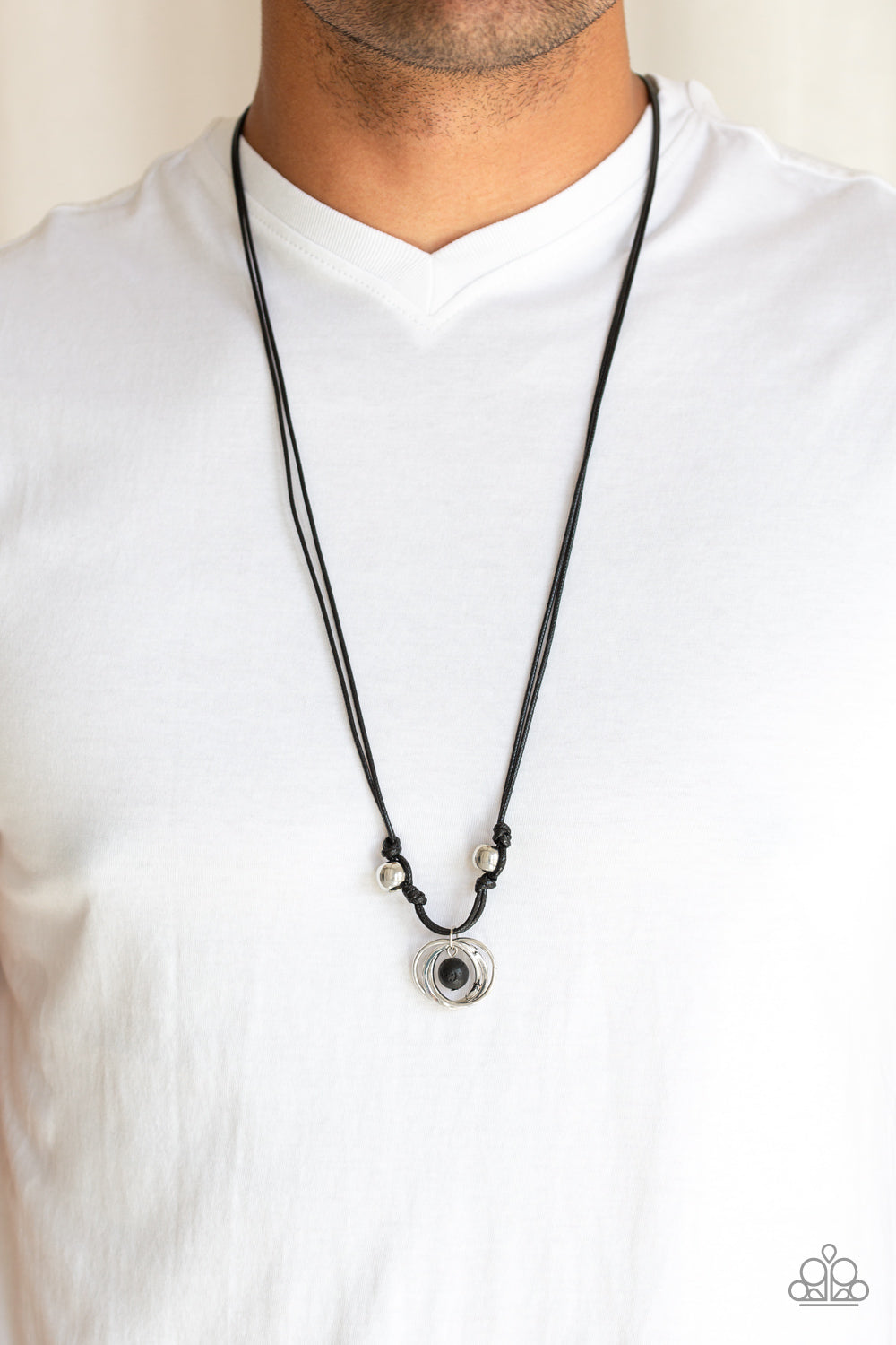 Paparazzi Rural Ringleader Black Men's Necklace
