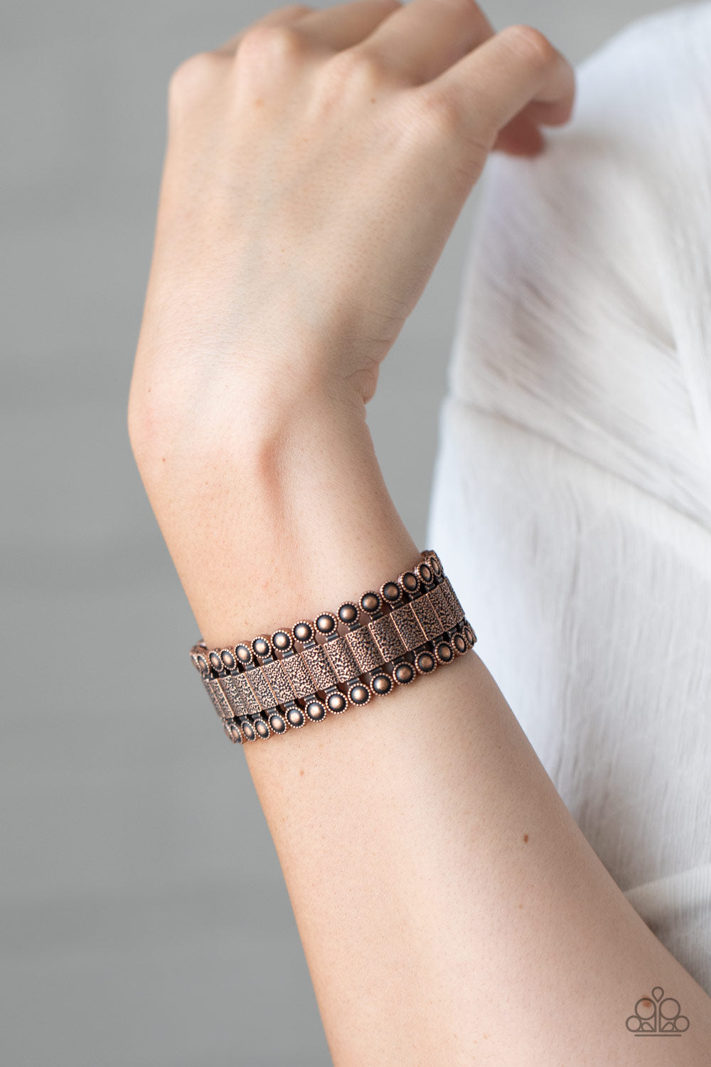 Paparazzi Rustic Rhythm Copper Stretch Bracelet