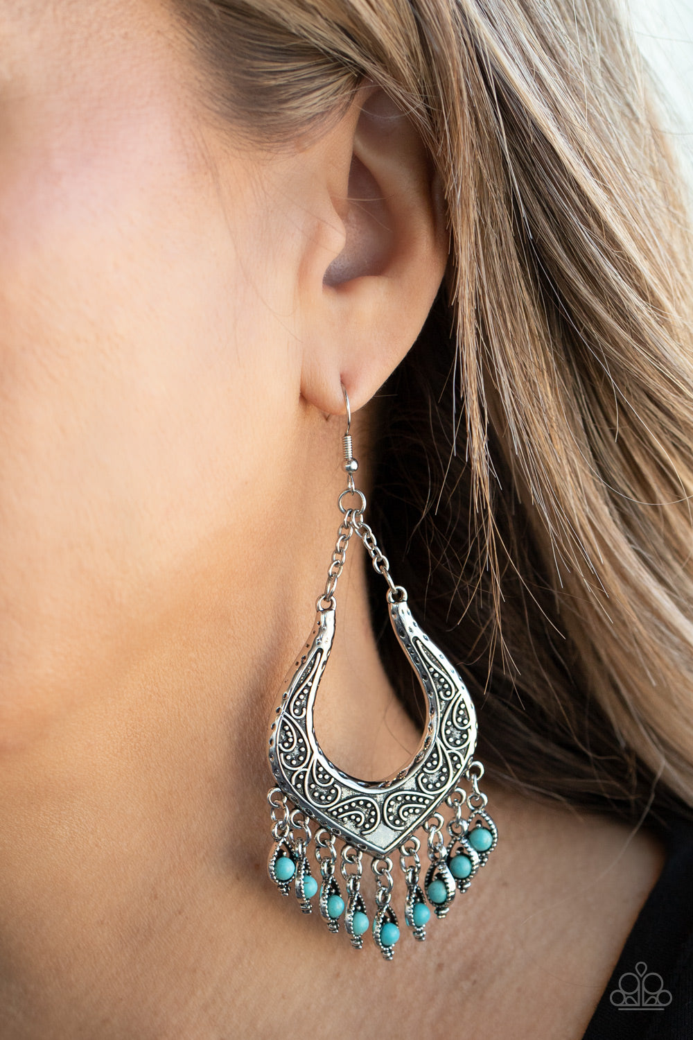 Paparazzi Sahara Fiesta Blue Fishhook Earrings