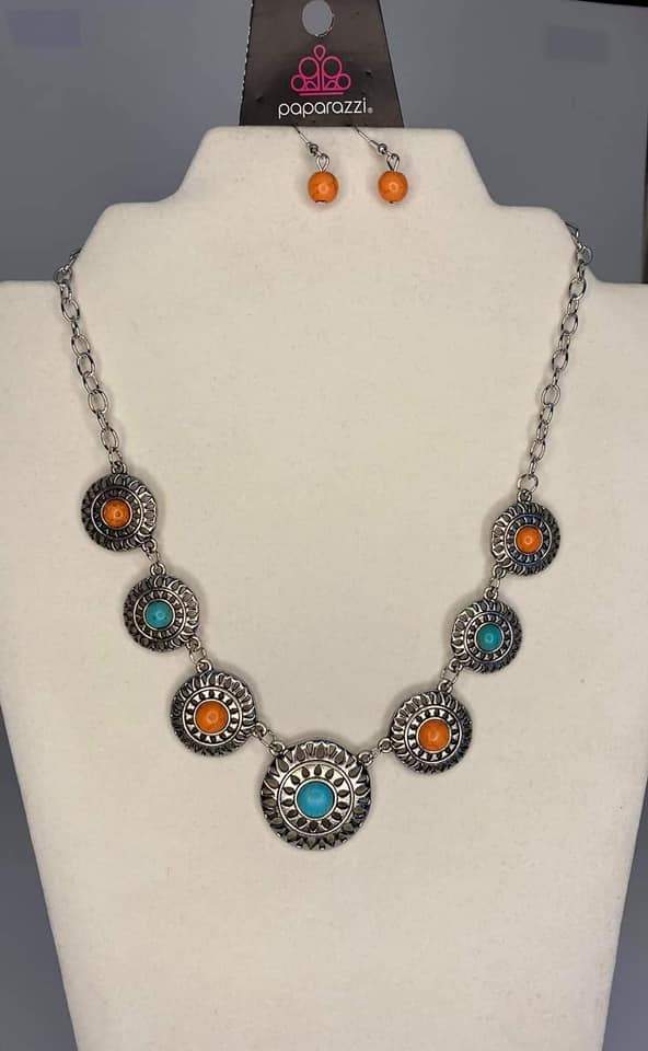 Paparazzi Sahara Solar Power Multi Stone Short Necklace - Fashion Fix Exclusive January 2021