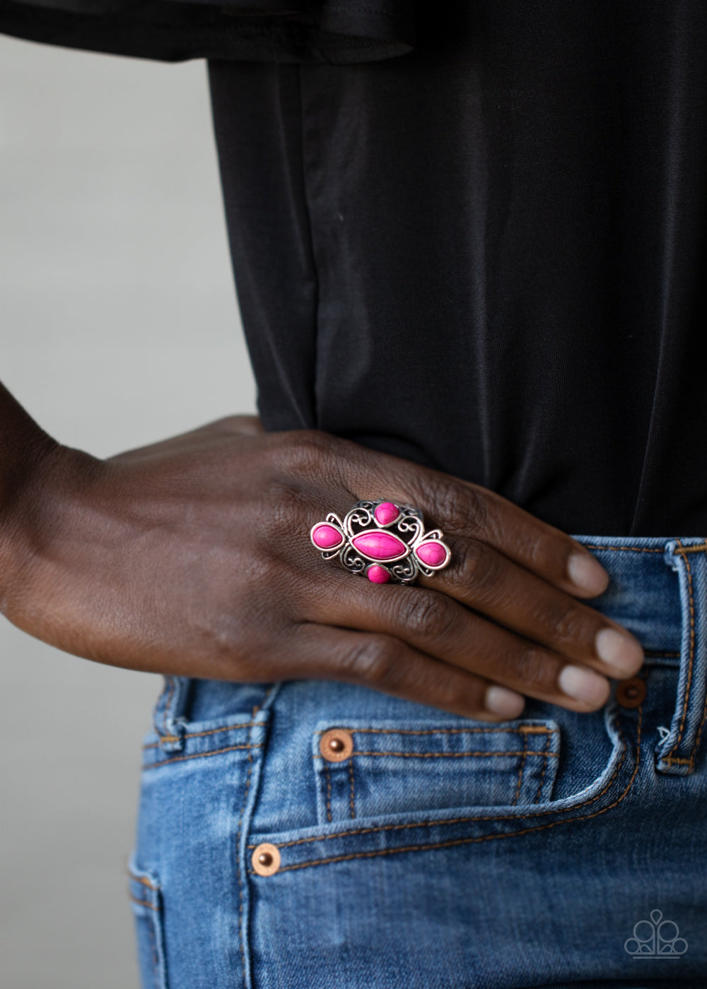 Paparazzi Sahara Sweetheart Pink Stone Ring