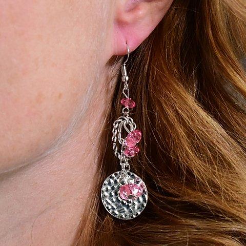 Paparazzi Seaside Catch Pink Fishhook Earrings
