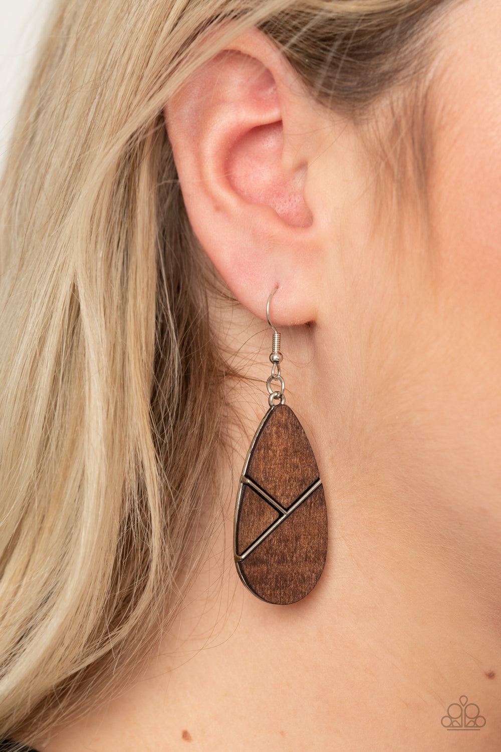 Paparazzi Sequoia Forest Brown Fishhook Earrings