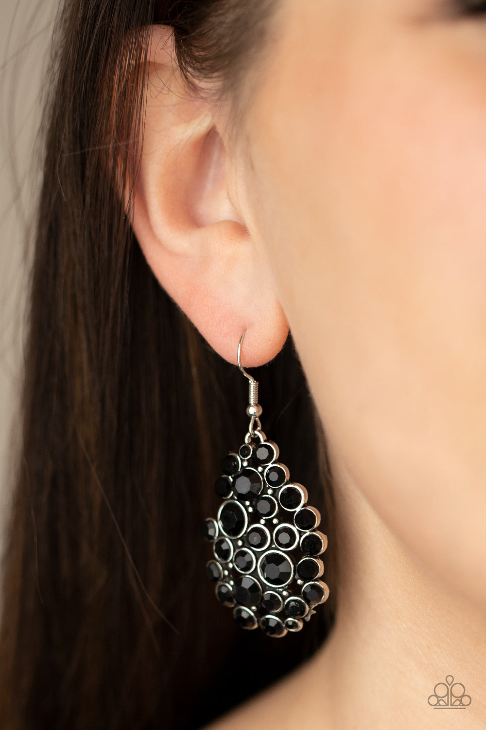 Paparazzi Smolder Effect Black Fishhook Earrings - P5RE-BKXX-389XX