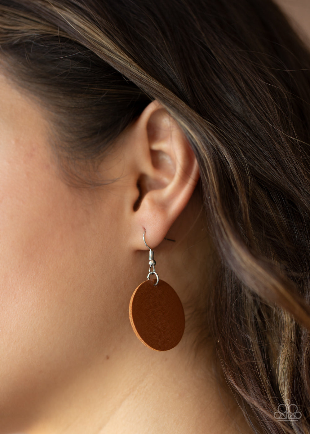 Paparazzi Sooner Or LEATHER Brown Long Necklace