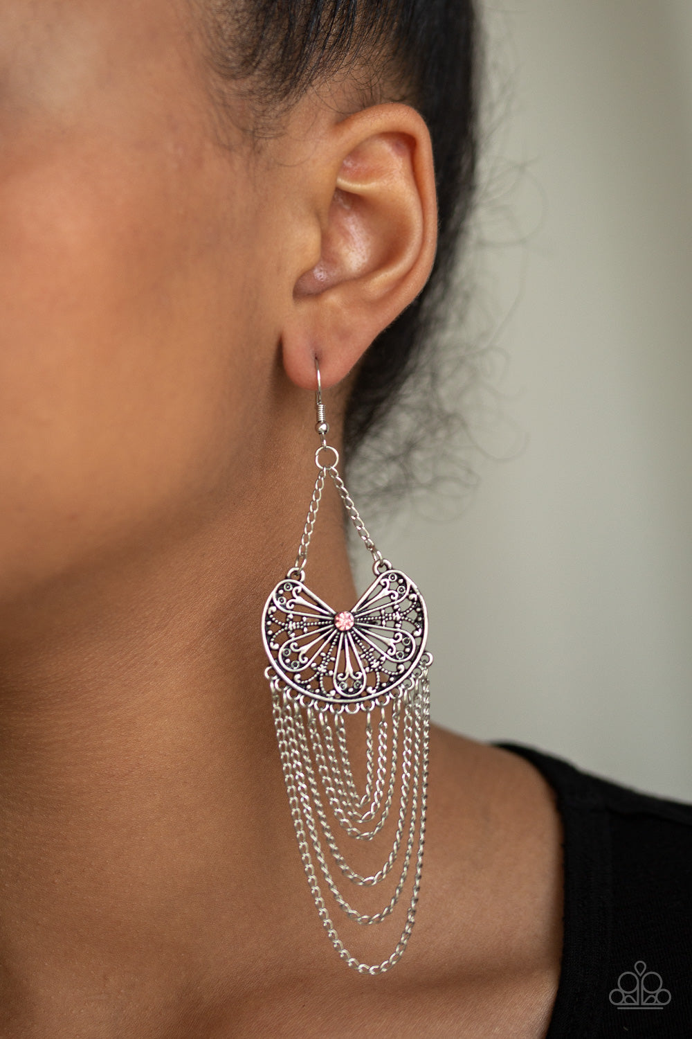 Paparazzi So Social Butterfly Pink Fishhook Earrings - P5RE-PKXX-170XX