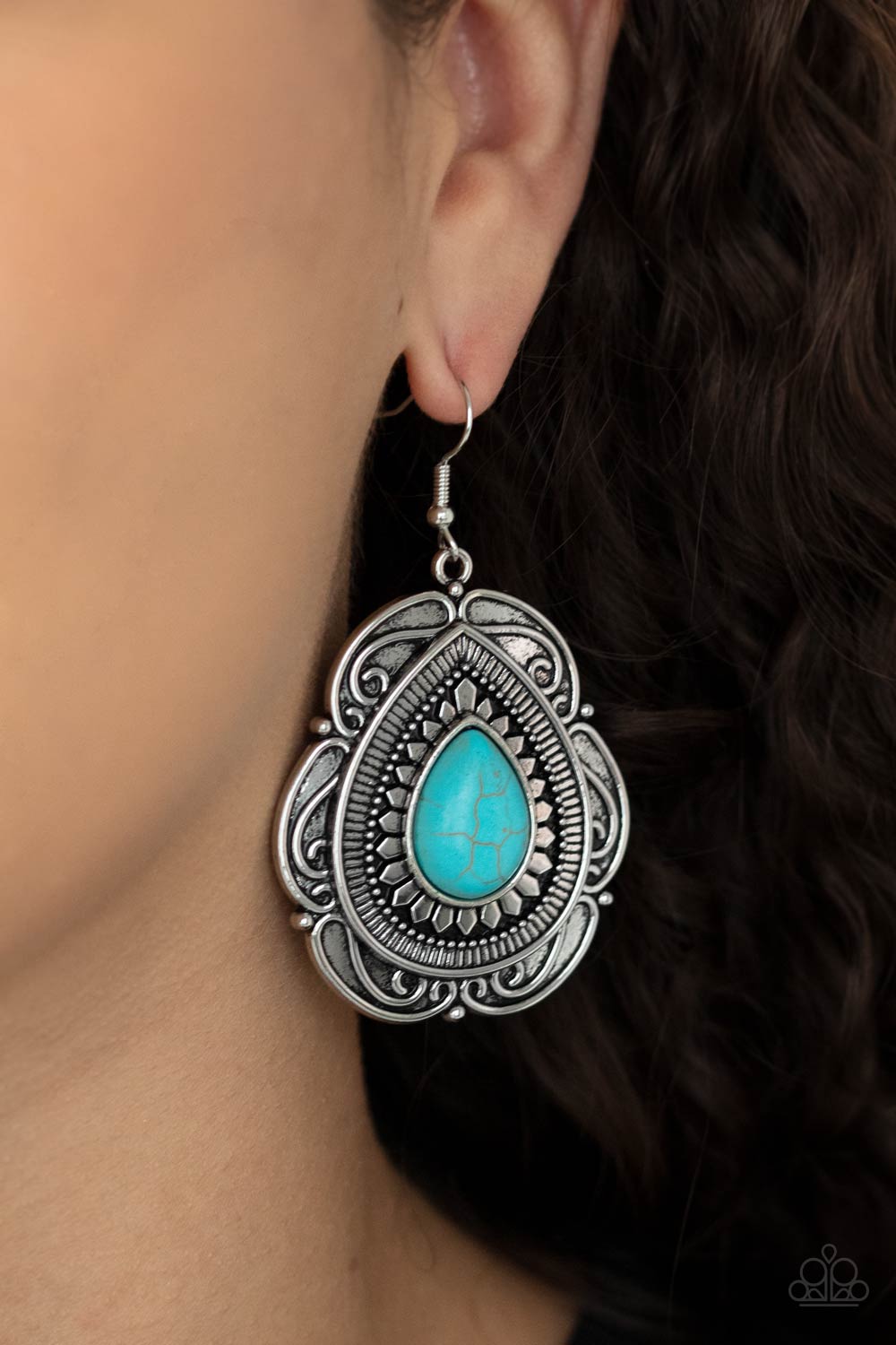 Paparazzi Southwestern Soul Blue Fishhook Earrings