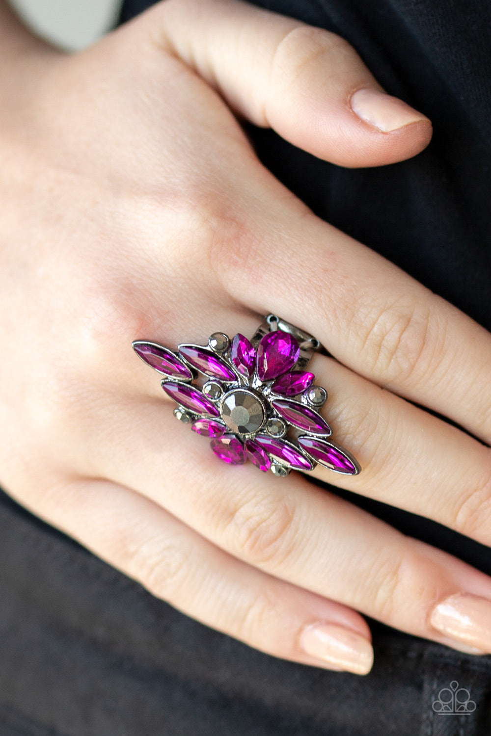 Paparazzi Stand Back Pink Ring - Life of the Party Exclusive September 2019