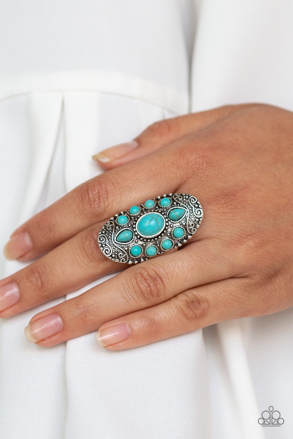 Paparazzi Stone Sunrise Blue Ring
