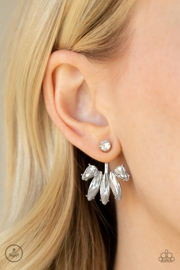 Paparazzi Stunningly Striking White Jacket Post Earrings