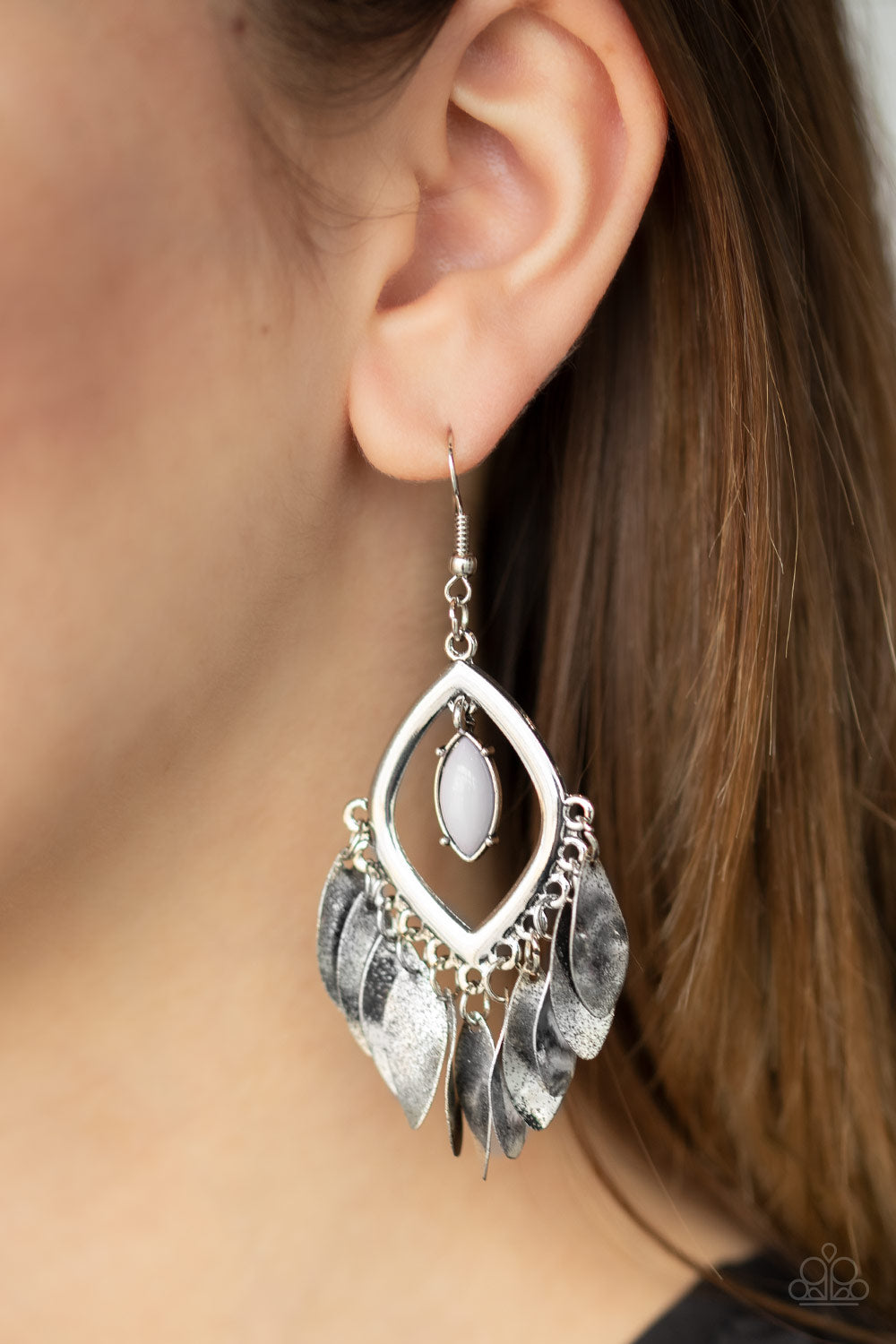 Paparazzi Sunset Soul Silver Fishhook Earrings