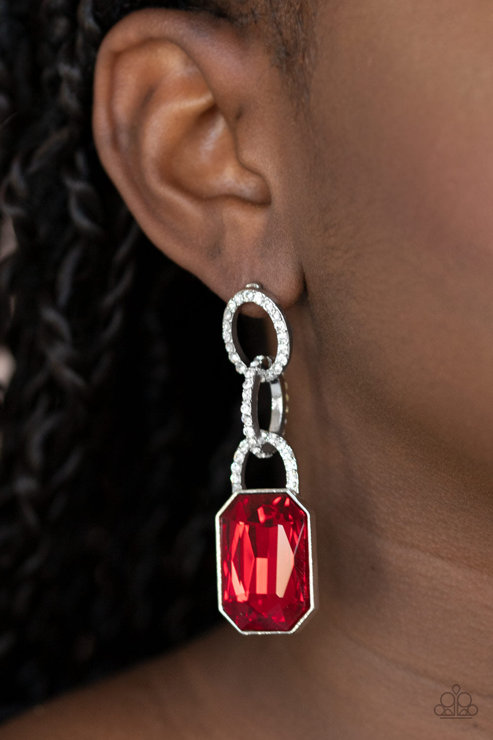Paparazzi Superstar Status Red Fishhook Earrings