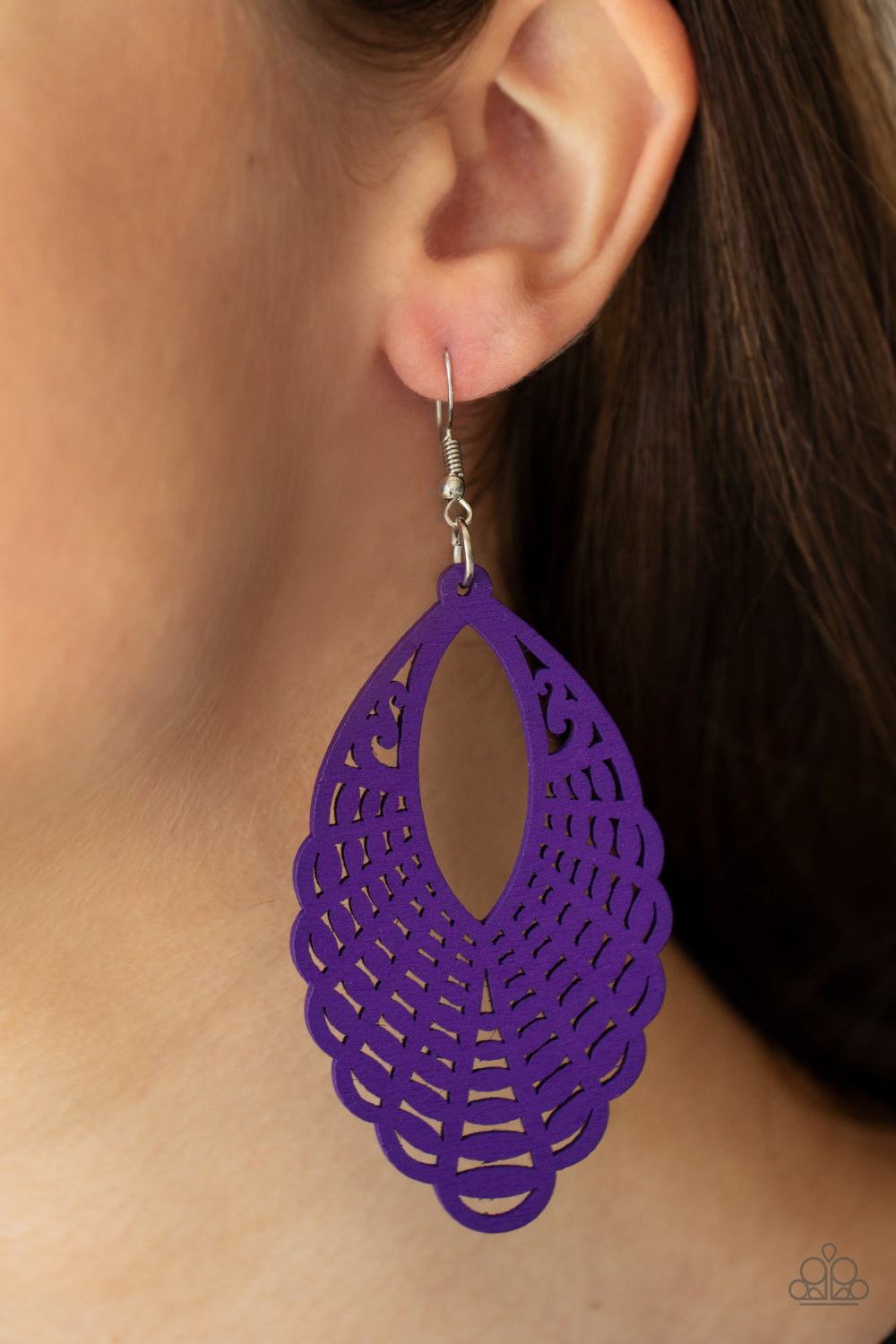 Paparazzi Tahiti Tankini Purple Fishhook Earrings