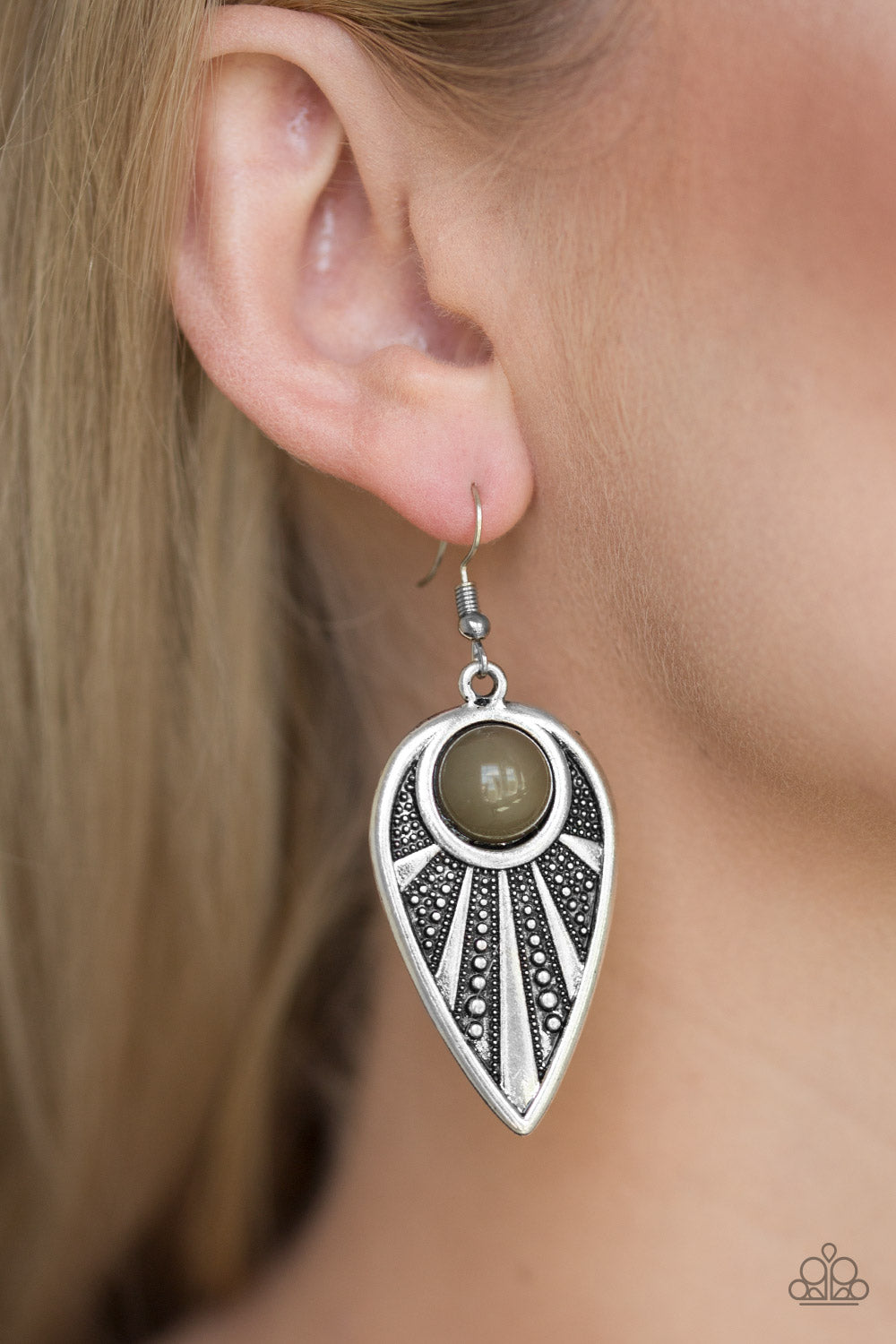 Paparazzi Take A WALKABOUT Green Fishhook Earrings